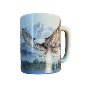 Otagiri Soaring Eagle Coffee Tea Mug Cup Vintage Japan Mountains Forest